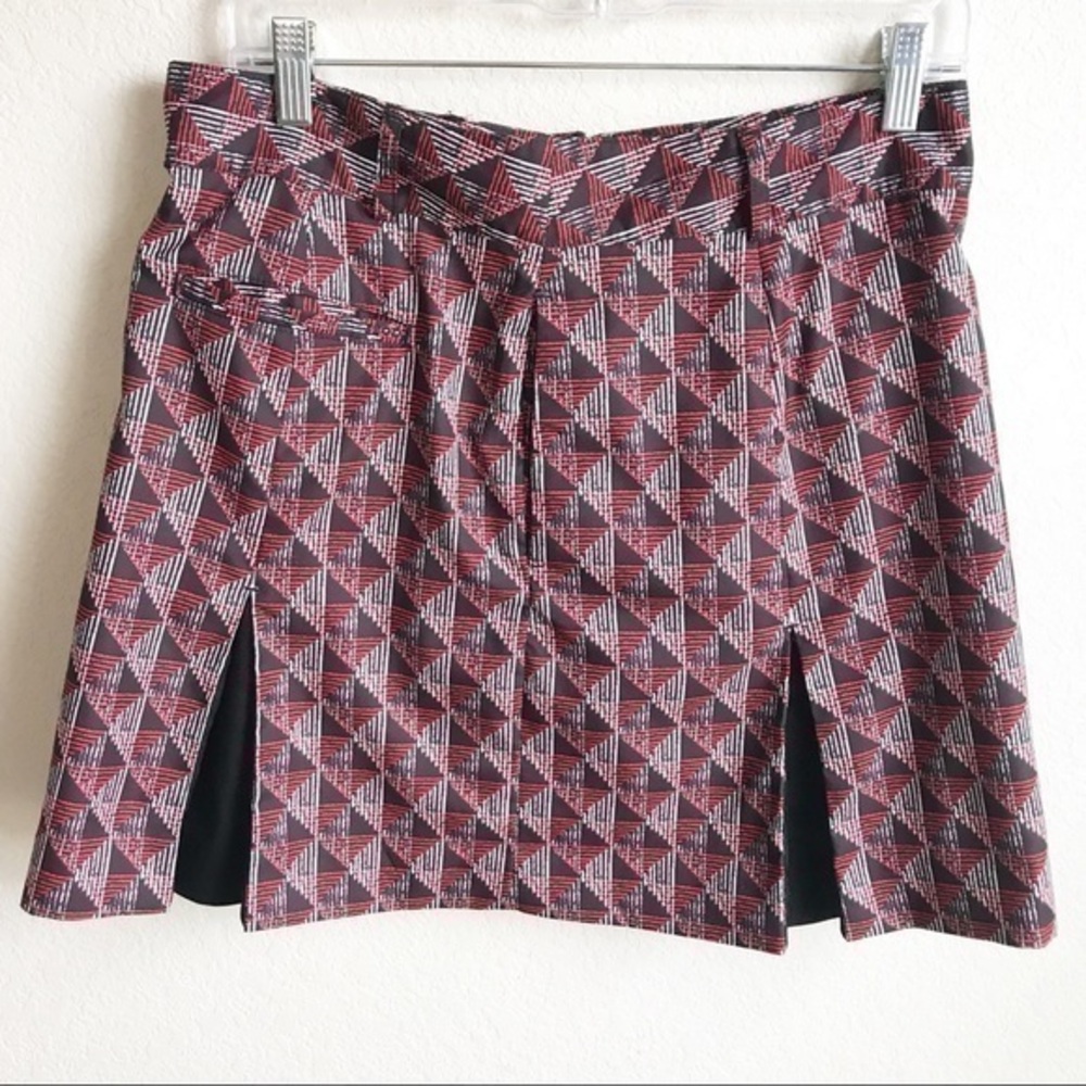 Izod Stretch Athletic Skirt, Size 6, red & black